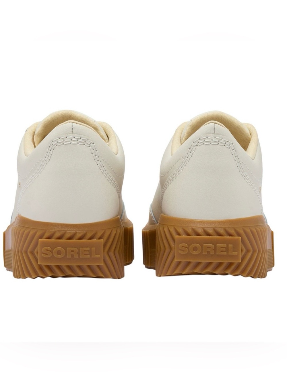 SOREL Women’s ONA Ave Low Sneakers Cream Leather Platform Gum Sole Size 11 - Picture 16 of 16